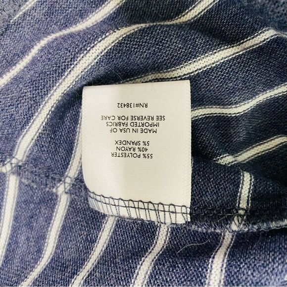 Modcloth Women's Blue White Striped Peplum Knit Top Size S - Picture 5 of 6